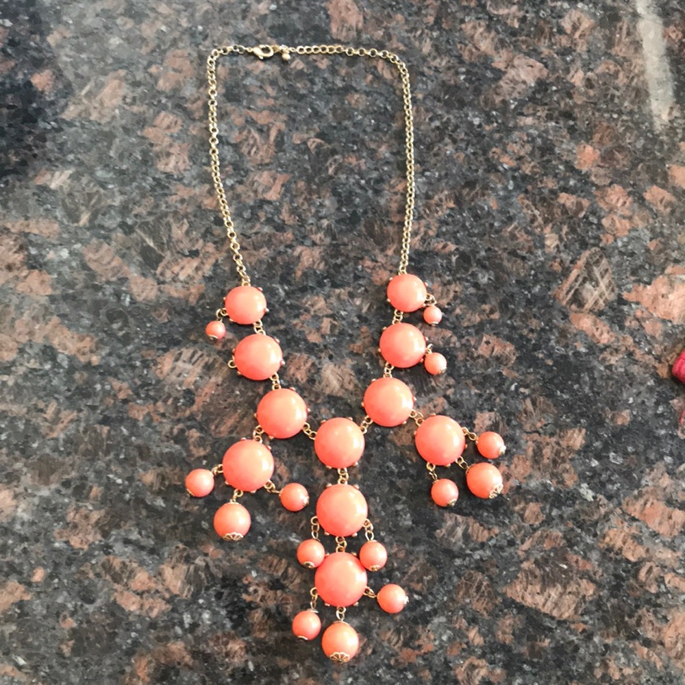 salmon statement necklace